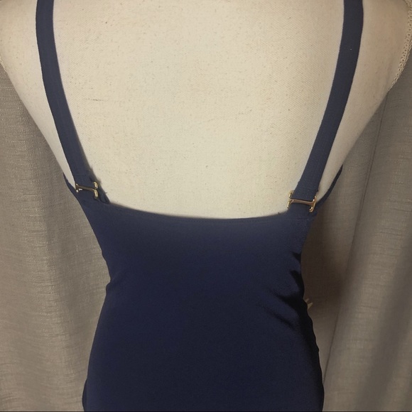 Liz Claiborne Ruffled V Neck One Piece - Picture 3 of 7